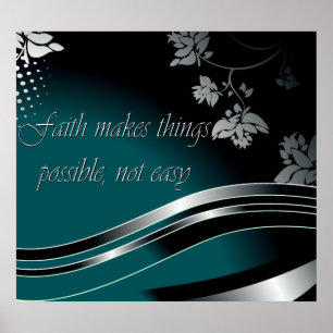 Christian Poster with Inspirational Saying