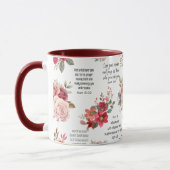 Christian PRAYER SCRIPTURES floral Tasse (Links)