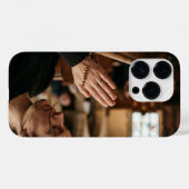 Christian Praying Hands with Rosary iPhone Case (Rückseite (Horizontal))