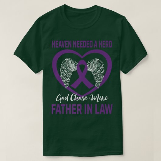 Christian Purple Pancreatic Cancer Awareness Fathe T-Shirt (Design vorne)