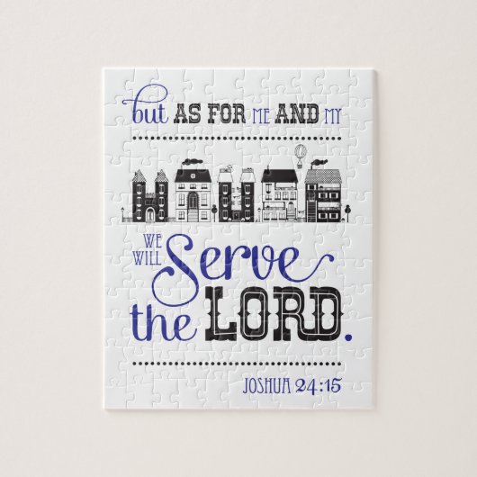 Christian Puzzle With The Bible Scriptur Joshua 24 (Vertikal)