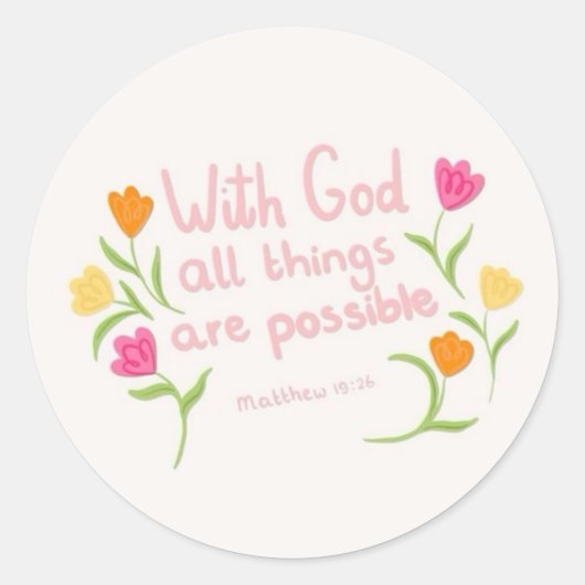 Christian Quote Sticker (Vorderseite)