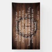 Christian Redemption Scripture with Crown of Thorn Banner (Vertikal)