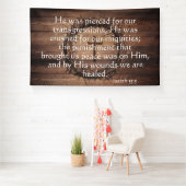 Christian Redemption Scripture with Crown of Thorn Banner (Insitu)