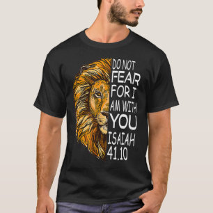 Christian Religious Bibel Gieß Sayings Lion Fear T-Shirt
