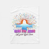 Christian Religious Glow For Jesus Let Your Light  Fleecedecke (Vorderseite)