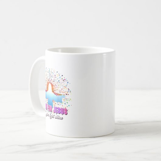 Christian Religious Glow For Jesus Let Your Light Kaffeetasse (Vorderseite Links)