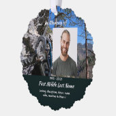 Christian Rock Climbing Memorial Keepsake Ornament Karte (Links)