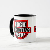 Christian Rock/Metal White/Black Coffee Mug Tasse (Vorderseite Links)