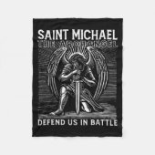 Christian Saint Michael Catholic Saint Defend Us I Fleecedecke (Vorderseite)