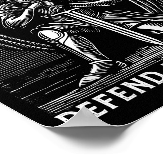 Christian Saint Michael Catholic Saint Defend Us I Poster (Ecke)