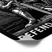 Christian Saint Michael Catholic Saint Defend Us I Poster (Ecke)