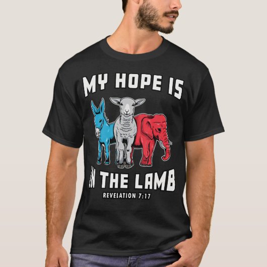 Christian Scripture Bible Verse My Hope Is In Lamb T-Shirt (Vorderseite)