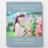 Christian Scripture Graduation 8x10 Photo Desktop  Fotoplatte (Vorderseite)