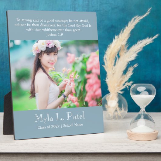 Christian Scripture Graduation 8x10 Photo Desktop  Fotoplatte (Seite)