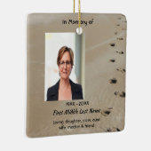 Christian Scripture Keepsake Footprints in Sand Keramikornament (Rechts)