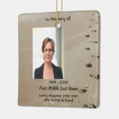 Christian Scripture Keepsake Footprints in Sand Keramikornament (Links)