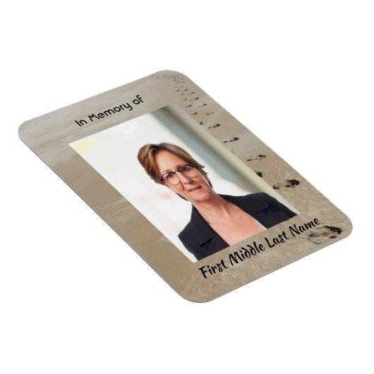 Christian Scripture Keepsake Footprints in Sand Magnet (Rechte Seite)