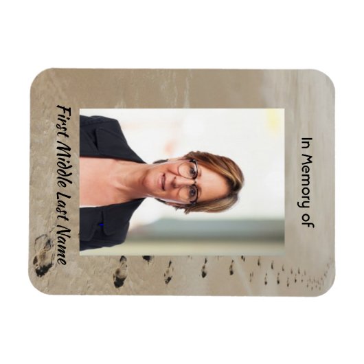 Christian Scripture Keepsake Footprints in Sand Magnet (Horizontal)