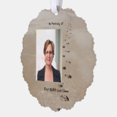 Christian Scripture Keepsake Footprints in Sand Ornament Karte (Links)