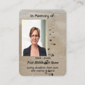 Christian Scripture Keepsake Footprints in Sand Visitenkarte (Vorderseite)