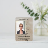 Christian Scripture Keepsake Footprints in Sand Visitenkarte (Stehend Vorderseite)