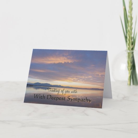 Christian Scripture Lake Sunrise Sympathy Karte (Vorderseite)