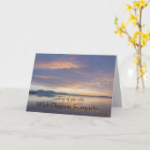 Christian Scripture Lake Sunrise Sympathy Karte (Gelbe Blume)