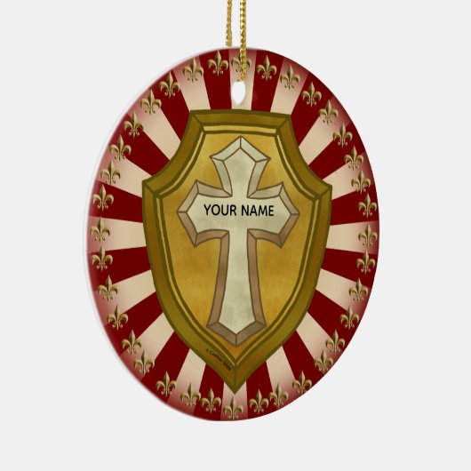 Christian Shield Keramik Ornament (Rechts)
