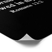 Christian Shirts Transformed By Him Renewed Worshi Poster (Ecke)