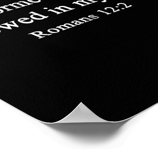 Christian Shirts Transformed By Him Renewed Worshi Poster (Ecke)