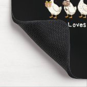 Christian Silly Goose Jesus Loves You Christian Fa Mousepad (Ecke)