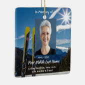Christian Skiing Skier Memorial Keepsake Keramikornament (Rechts)