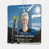 Christian Skiing Skier Memorial Keepsake Keramikornament (Links)
