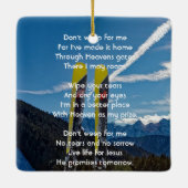 Christian Skiing Skier Memorial Keepsake Keramikornament (Rückseite)