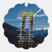 Christian Skiing Skier  Memorial Keepsake  Ornament Karte (Rückseite)