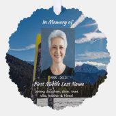 Christian Skiing Skier  Memorial Keepsake  Ornament Karte (Vorderseite)