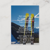 Christian  Skiing Skier  Memorial Keepsake  Visitenkarte (Rückseite)