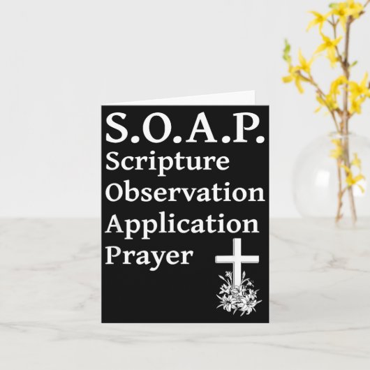 Christian Soap Scripture Observation Application P Karte (Gelbe Blume)