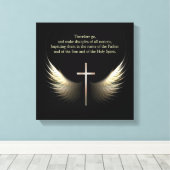 Christian Spirit and Cross Custom Bible Verse Leinwanddruck (Insitu (Holzboden))