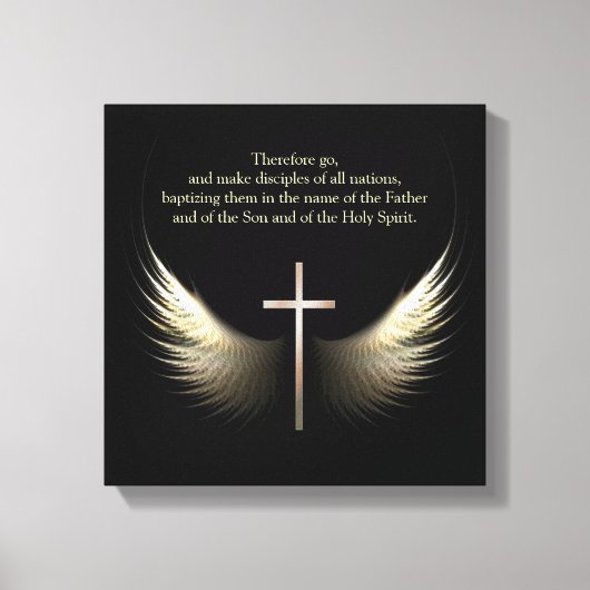 Christian Spirit and Cross Custom Bible Verse Leinwanddruck (Vorderseite)
