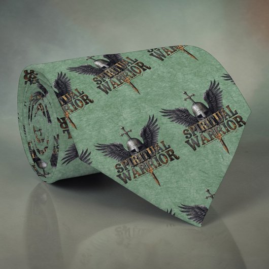 Christian Spiritual Warrior Custom Necktie Krawatte