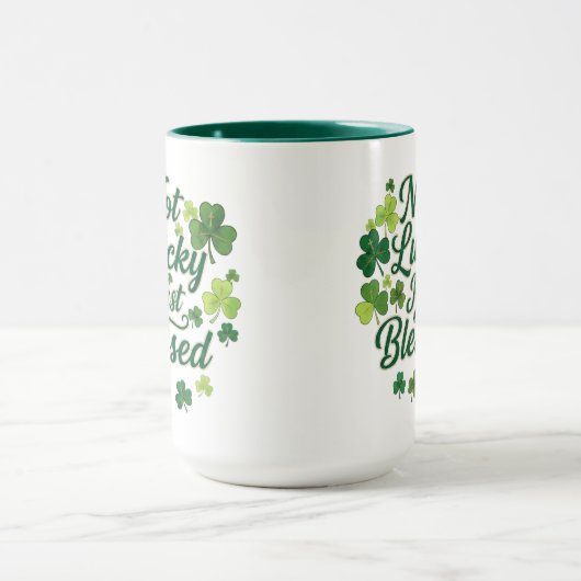 Christian St. Patrick’s Day Shamrock Blessed  Tasse (Zentrum)