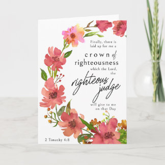Christian Sympathy Card - Crown of Righteousness Karte