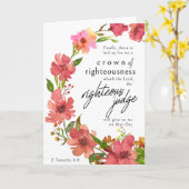 Christian Sympathy Card - Crown of Righteousness Karte (Gelbe Blume)