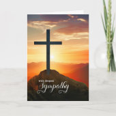 Christian Sympathy Sunset Cross Over the Mountains Karte (Vorderseite)