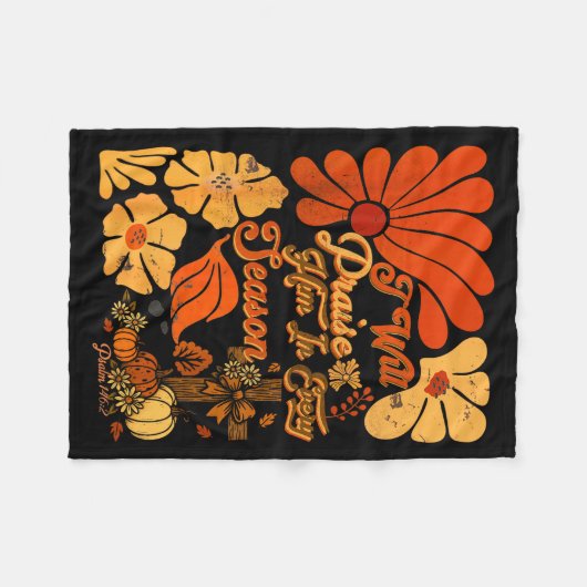 Christian Thanksgiving Pumpkin Praise Him In Every Fleecedecke (Vorderseite (Horizontal))