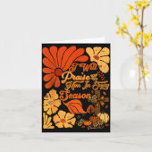 Christian Thanksgiving Pumpkin Praise Him In Every Karte (Gelbe Blume)