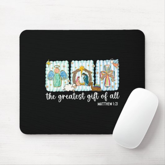 Christian The Greatest Gift For All Christmas Nati Mousepad (Mit Mouse)