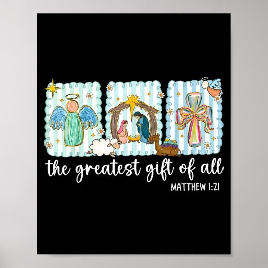 Christian The Greatest Gift For All Christmas Nati Poster (Vorne)